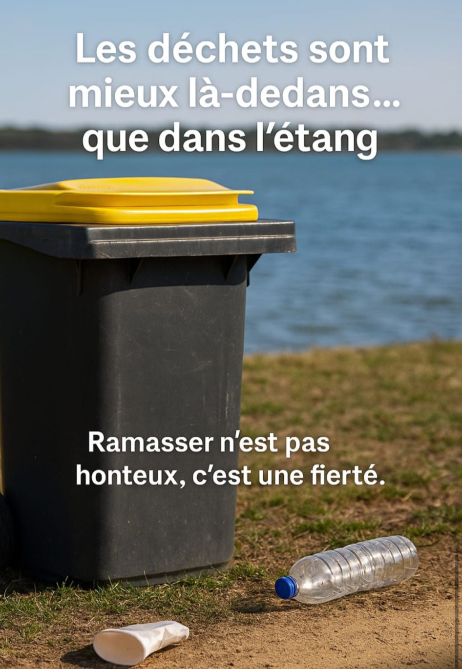 Sensibilisation Déchets dans l'eau Image de sensibilisation contre les déchets dans la nature
